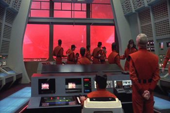 enveloped in red dust